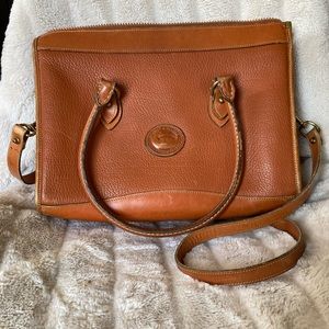 Authentic Vintage DOONEY & BOURKE AWL brown leather crossbody satchel briefcase